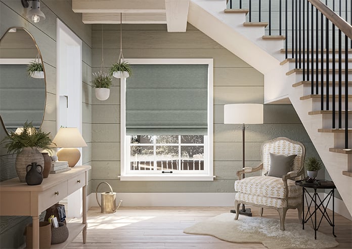 Sinclair, Dunnock Grey - Motorised Roman Blind - Image 8